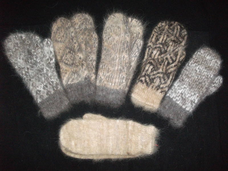 рукавицы из собачьей шерсти