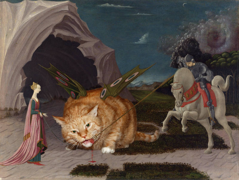 Uccello Saint George and the Cat w