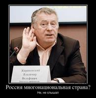 Демотиватор: Жириновский о многонациональности России ... Россия 2012