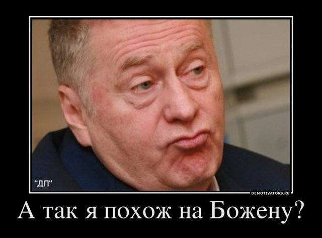 Демотиватор: Жириновский=Божена Сделай выбор!