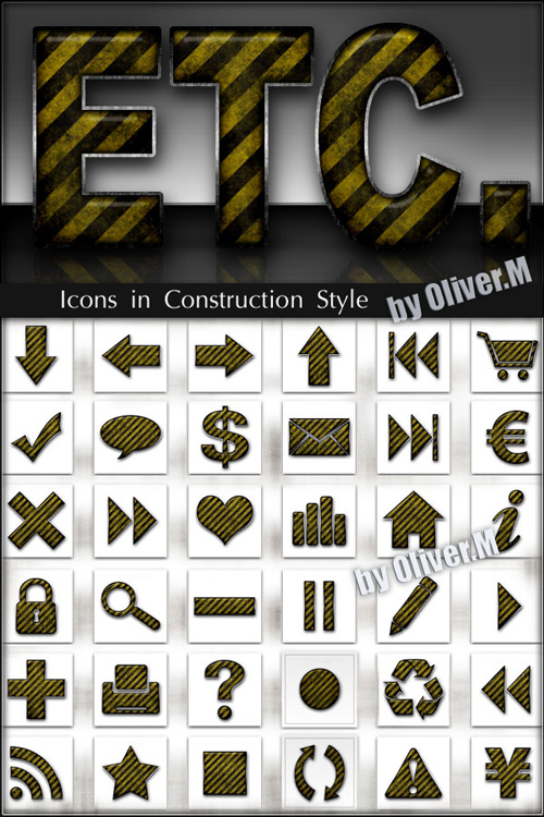 PSD - Icons in Construction Style