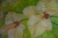 Шарф "Орхидеи" - холодный батик 473988_s