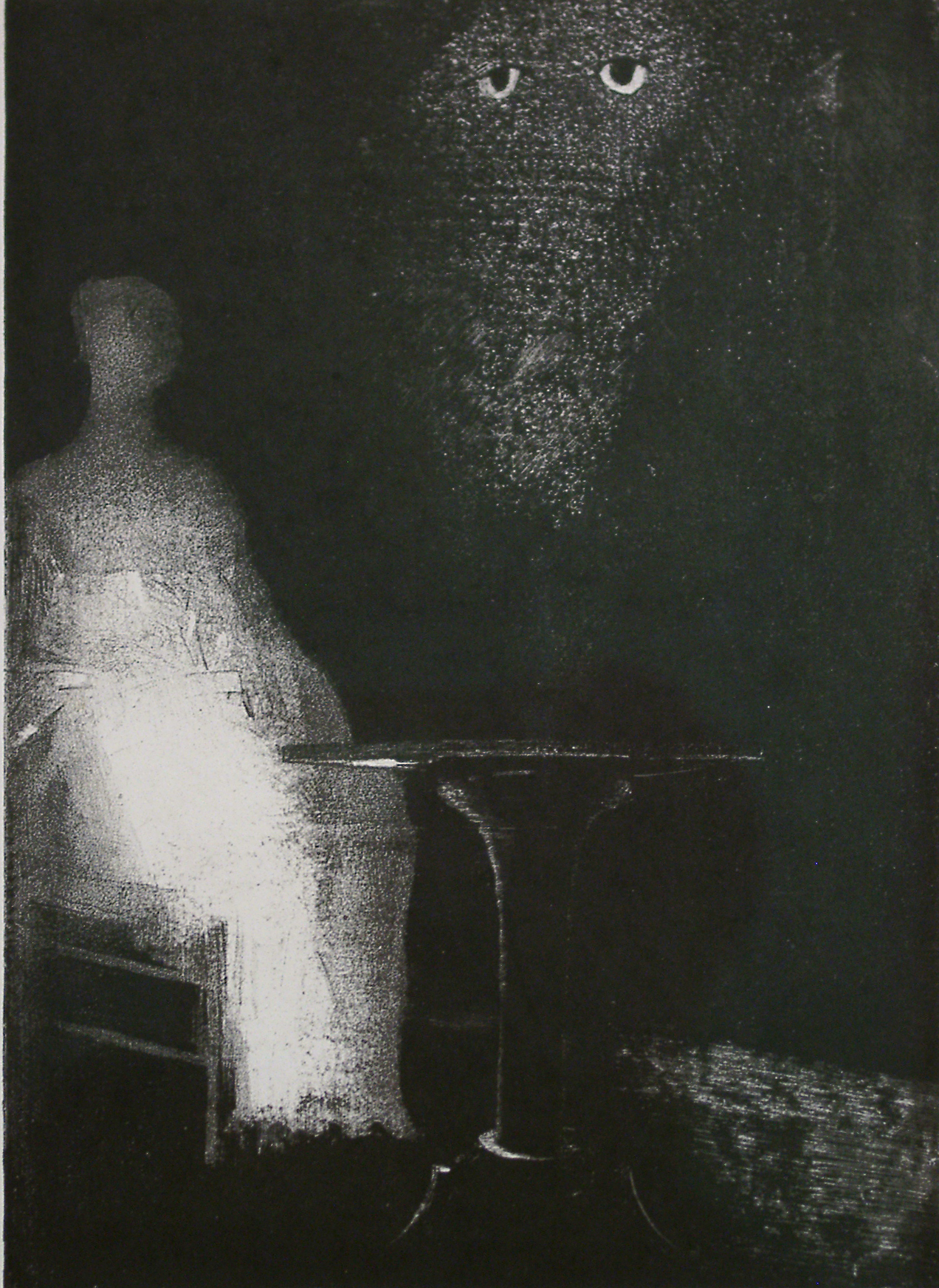 I saw above the misty outline of a human form 1896