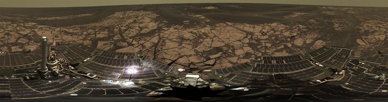 Mars-Opportunity On the Rim of 'Erebus'