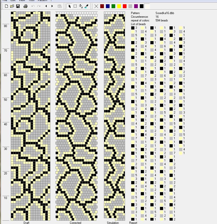 Схема жгута из бисера питон на 15 бисерин