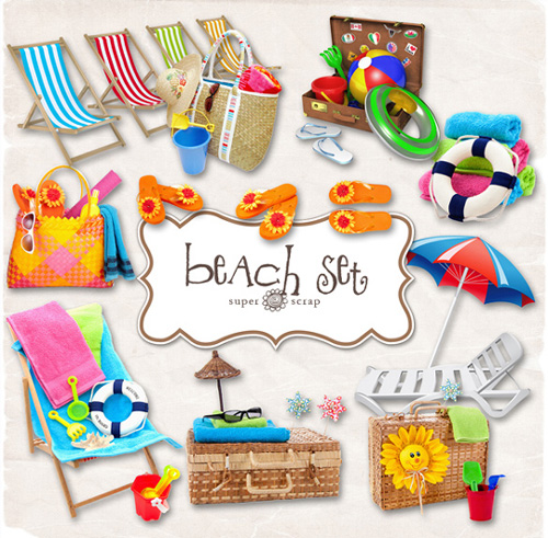 Scrap kit - Beach Objects