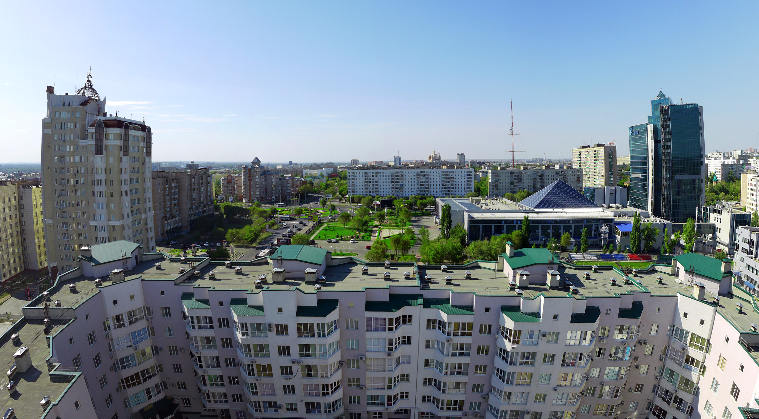 Высотная панорама центра города Оренбурга