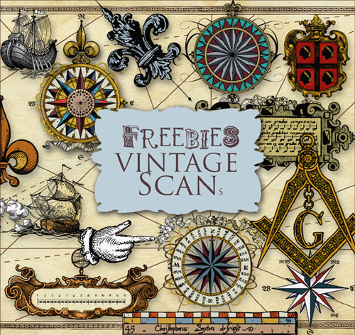 Scrap kit - Elements for Vintage Map Scrap kit - Elements for Vintage Map
