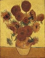 1888 Still Life Vase with Fifteen Sunflowers