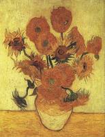 1889 Still Life Vase with Fifteen Sunflowers version 2