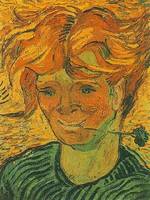 1890 Young Man with Cornflower