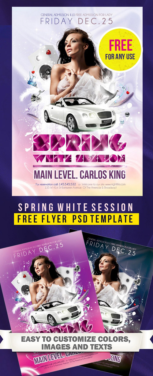 Spring White Session - Flyer PSD Template Spring White Session - Flyer PSD Template