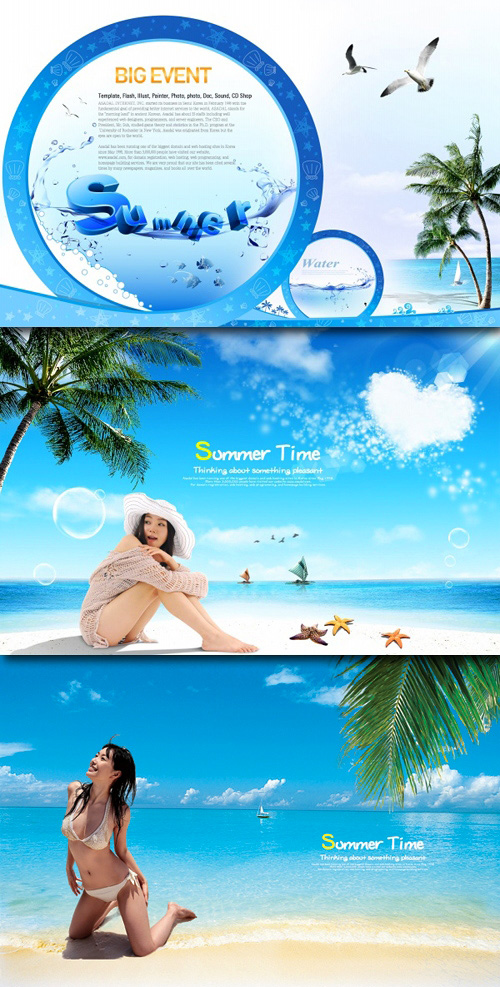 PSD sources - Beautiful Summer Time PSD sources - Beautiful Summer Time