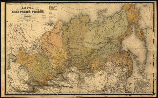 Карта азиатской России 1886