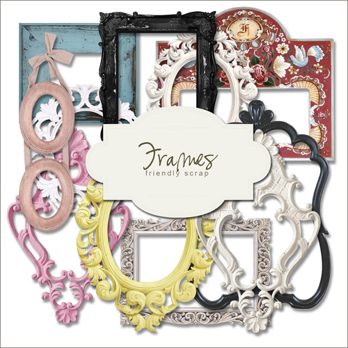 Scrap kit - Collection of Vintage Color Frames Scrap kit - Collection of Vintage Color Frames