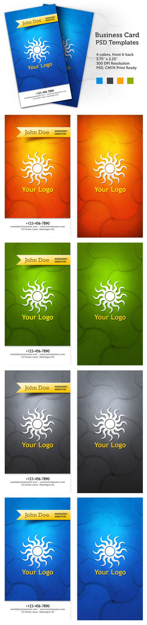 Stylish Business Cards - PSD templates Stylish Business Cards - PSD templates