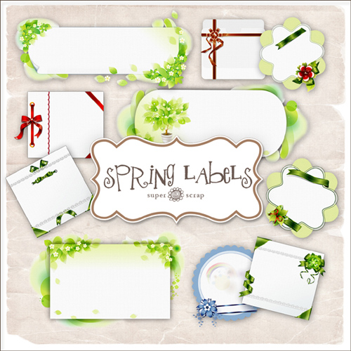 Scrap kit - Collection of Spring Labels Scrap kit - Collection of Spring Labels