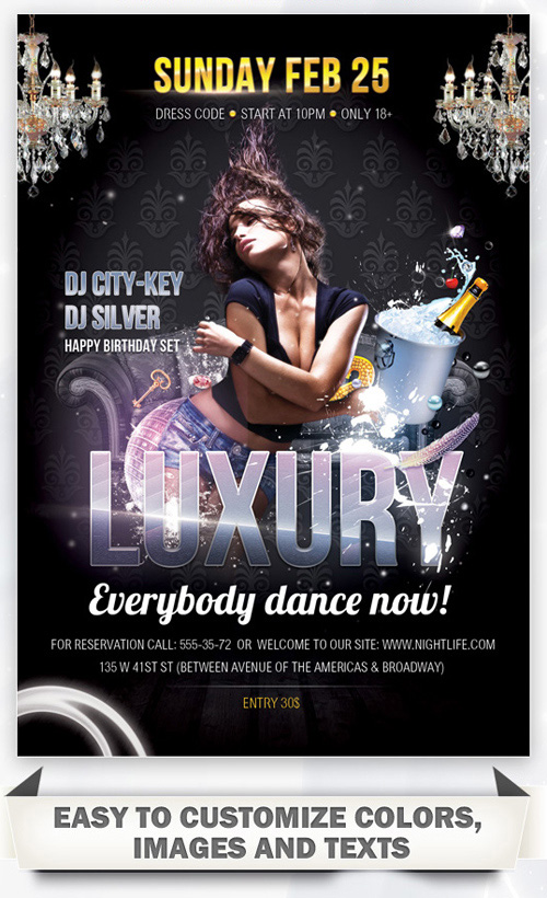 Luxury Party - Flyer PSD Template Luxury Party - Flyer PSD Template