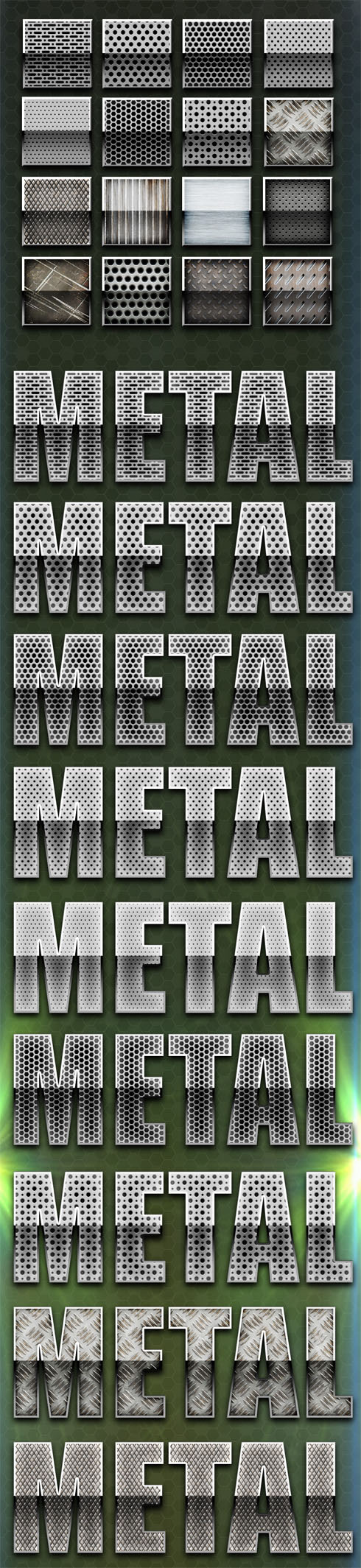 Techno Metal Styles for Photoshop Techno Metal Styles for Photoshop