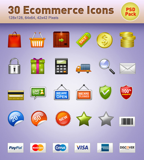 E-commerce Icons, Pack 2 E-commerce Icons, Pack 2