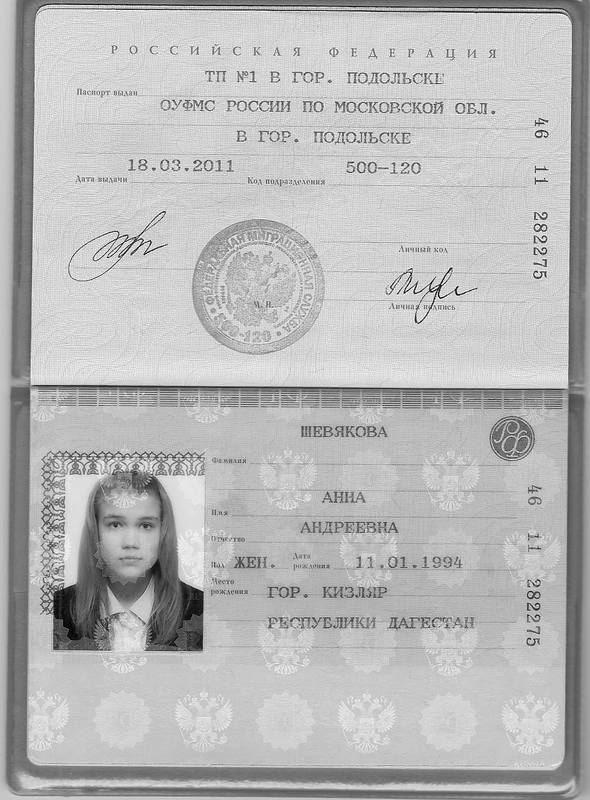 копия паспорта Ани