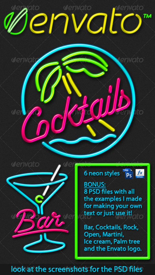 GraphicRiver - Neon Styles for Photoshop GraphicRiver - Neon Styles for Photoshop