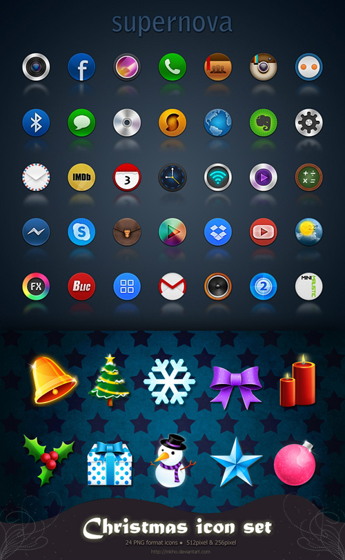 Supernova & Christmas Icons Pack Supernova & Christmas Icons Pack