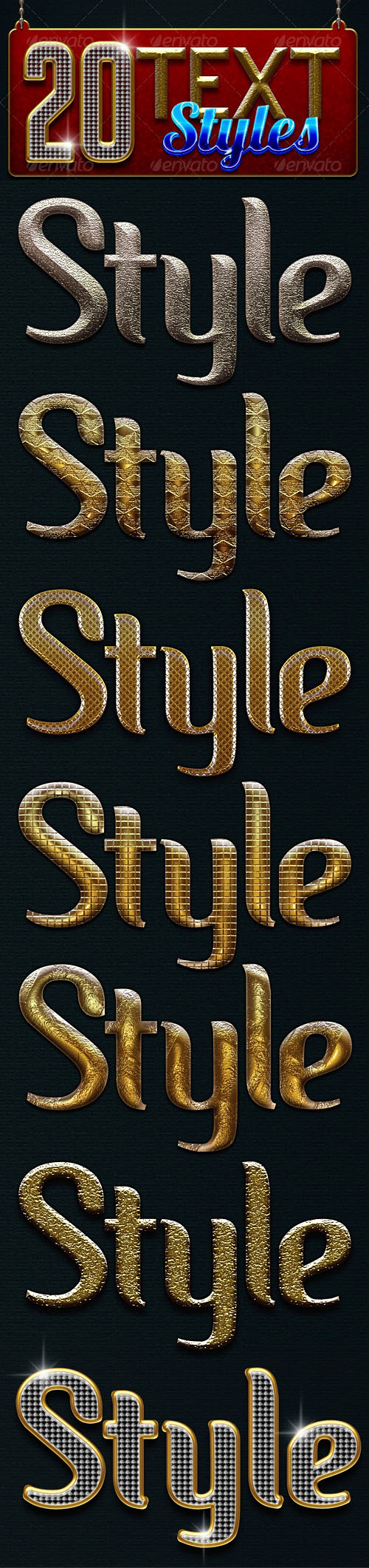 GraphicRiver - 20 Text Styles for Photoshop GraphicRiver - 20 Text Styles for Photoshop