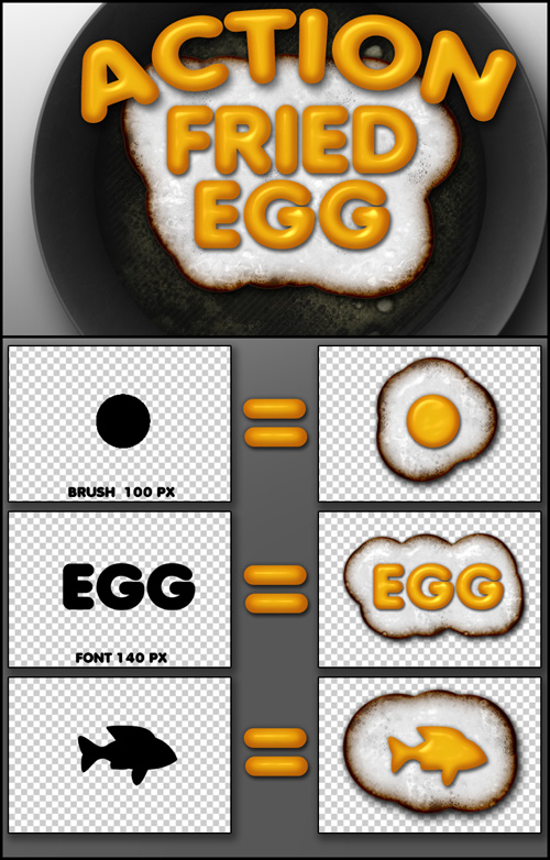 Fried Egg - Action for Photoshop Fried Egg - Action for Photoshop