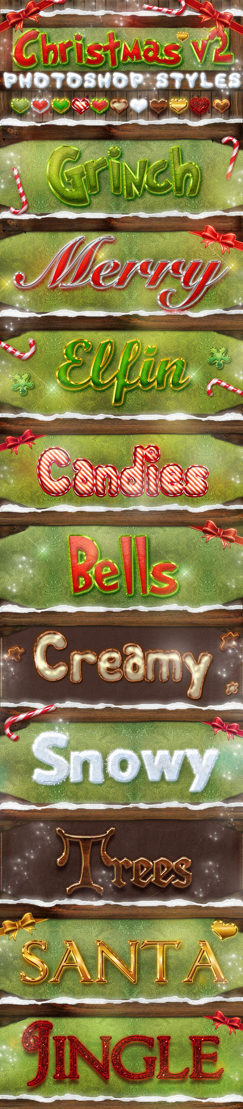 GraphicRiver - Christmas Photoshop Styles, part 2 GraphicRiver - Christmas Photoshop Styles, part 2