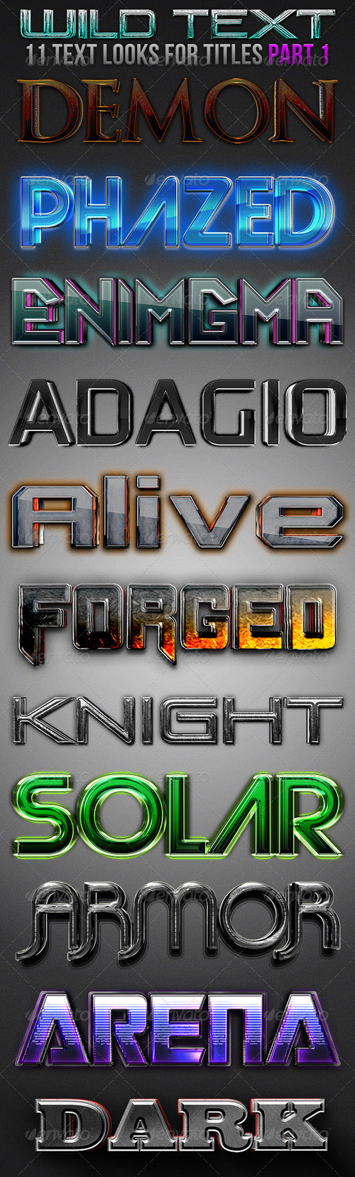 GraphicRiver - Wild Text Effects for Photoshop GraphicRiver - Wild Text Effects for Photoshop