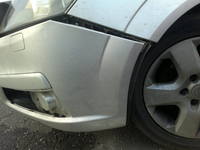 Место частичного снятия бампера