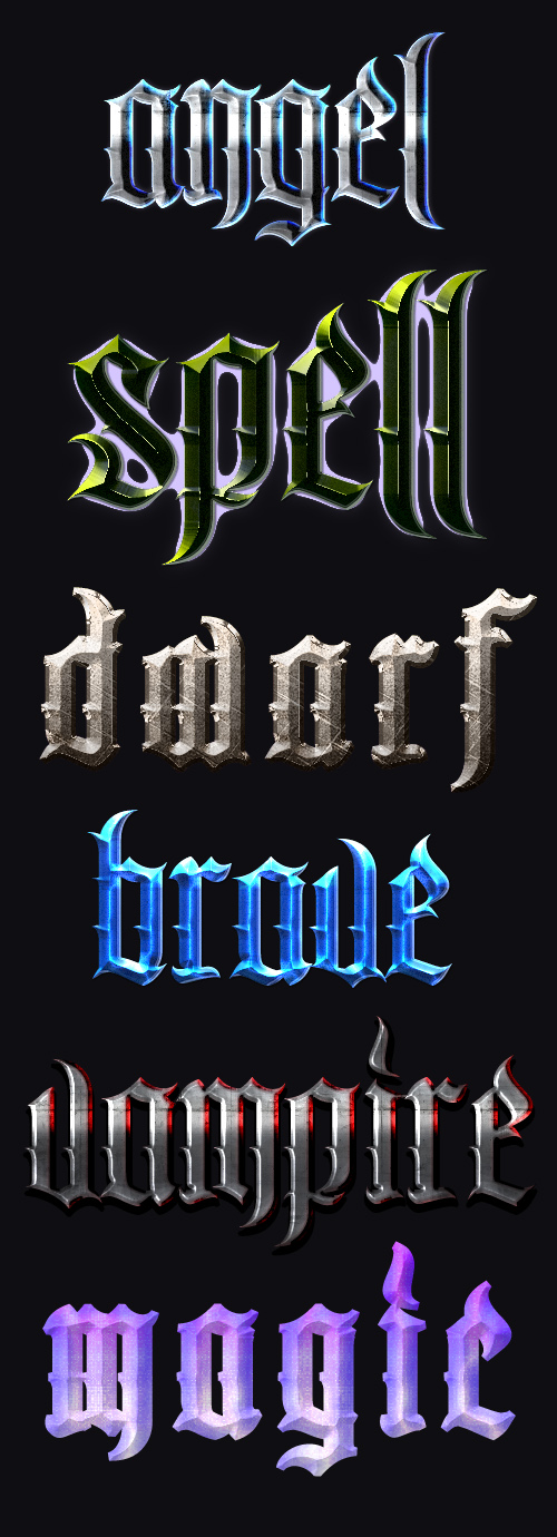 Magic Gothic Styles for Photoshop Magic Gothic Styles for Photoshop