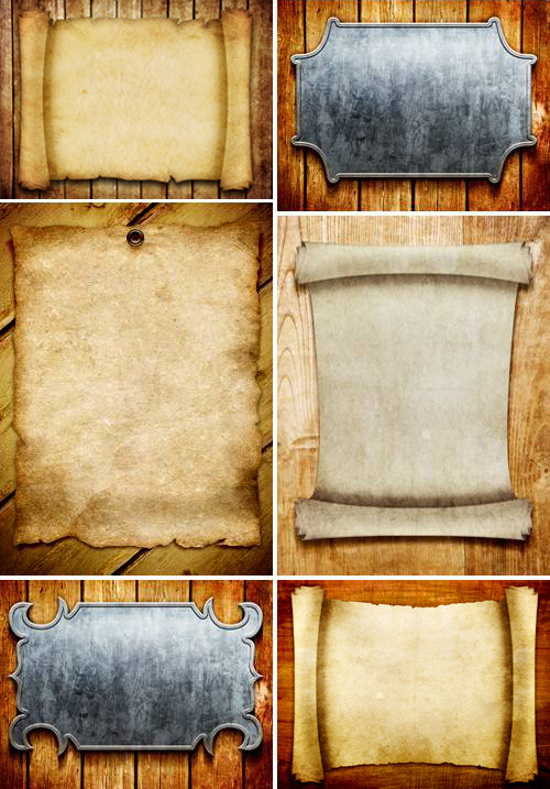 Vintage Backgrounds - Scrolls and Metal boards Vintage Backgrounds - Scrolls and Metal boards