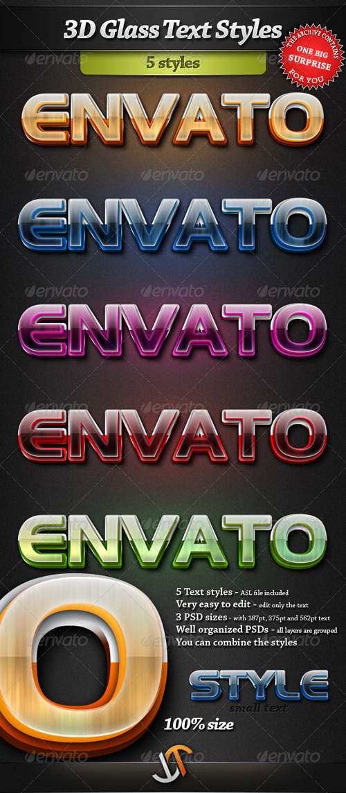 GraphicRiver - 3D Glass Photoshop Styles GraphicRiver - 3D Glass Photoshop Styles