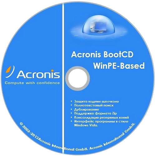 Acronis BootCD WinPE-Based by KpoJIuK (ATIH 17.0.0.6614 Premium + ADDH 11.0.0.2343) (2014) Русский