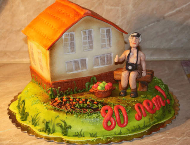 Торт к 80 летию фото