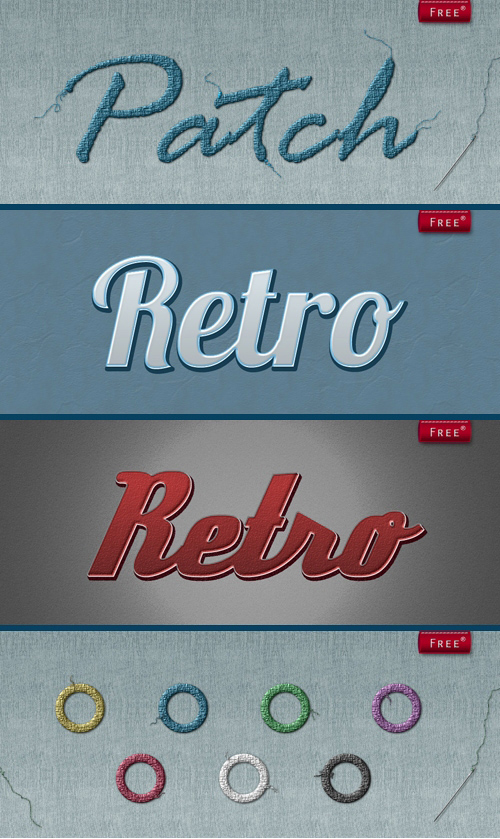 Fabric & Retro Styles for Photoshop