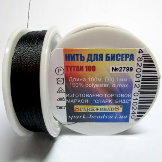 Нитки для вышивания черная Нитки для вышивания черная