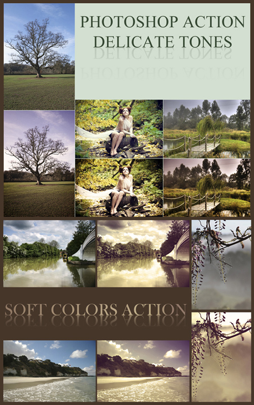 Photoshop Actions - Delicate Tones & Soft Colors