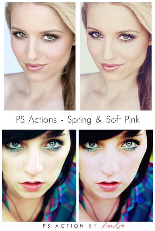 Photoshop Actions - Spring & Soft Pink