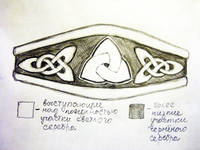 Эскиз мотива серебряного кольца