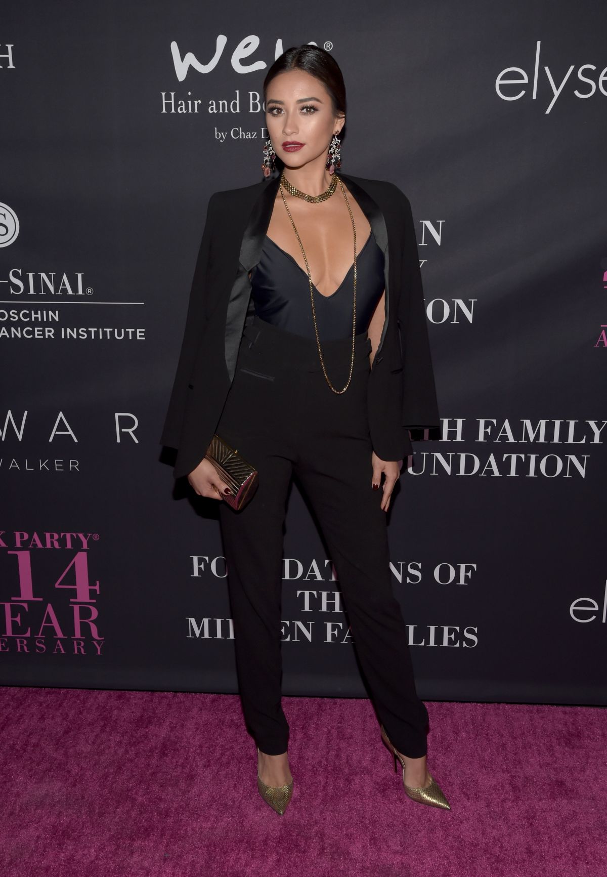 shay mitchell at 10th anniversary pink party in