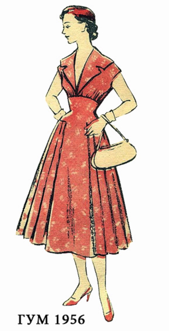 ретро платье GUM 1956-57