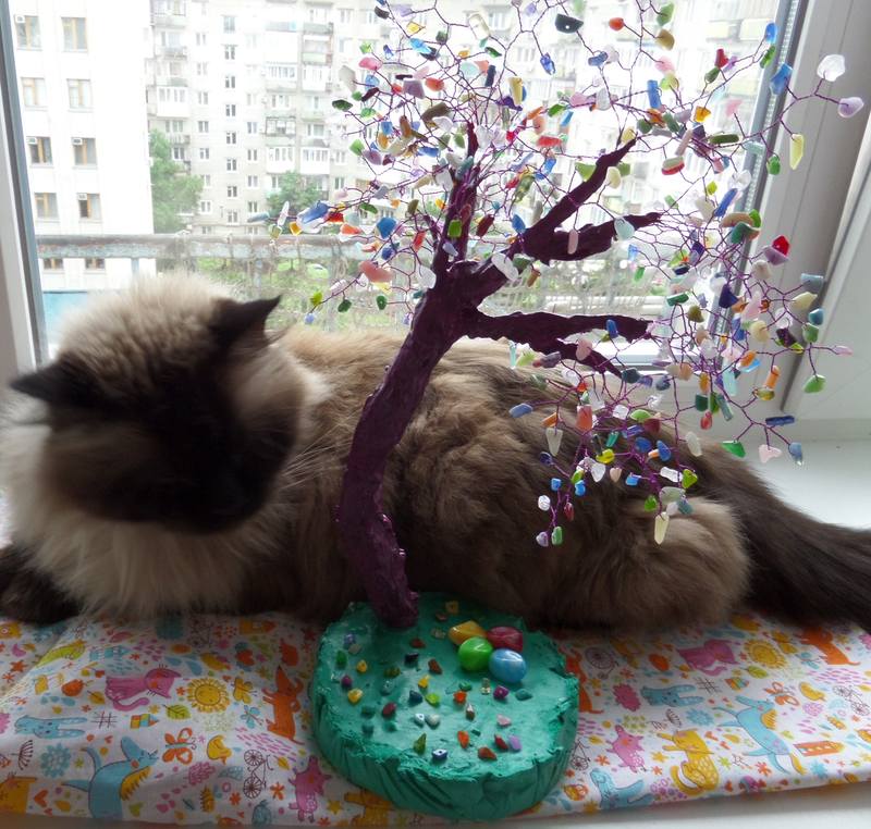 дерево из камушков