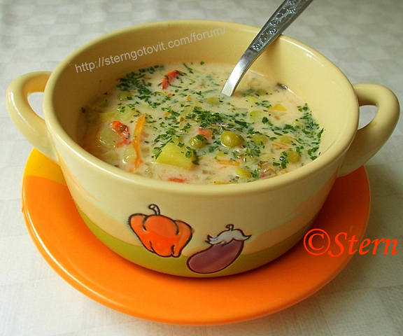 Суп овощной польский