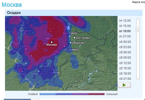 Карта осадков москва кузьминки