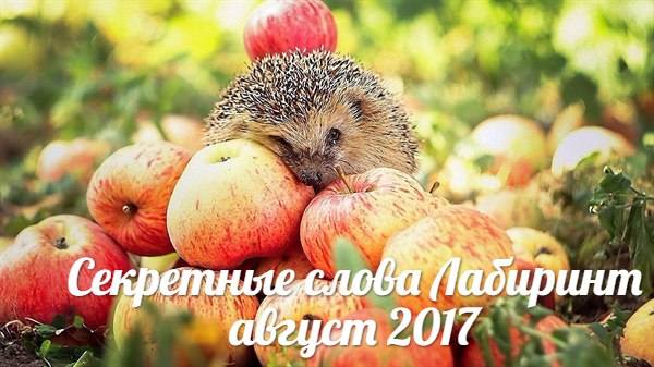 секретные слова лабиринт август 2017 секретные слова лабиринт август 2017