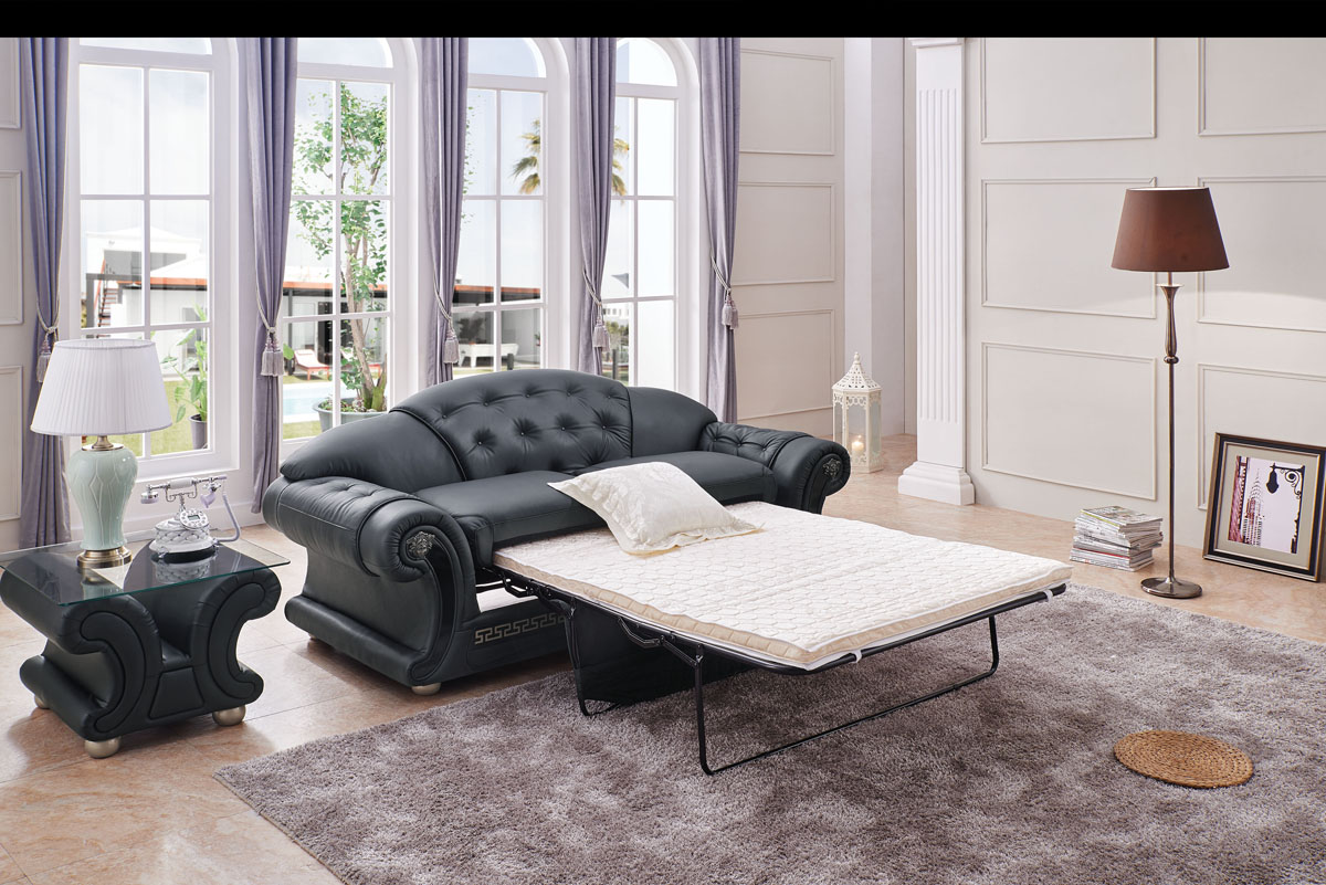 Living-Room-Furniture Leather-Classic-3-pcs-Sets Versachi-Black side 7