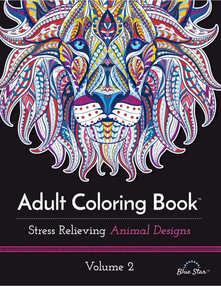 +Blue Star Adult Coloring Book - Stress Relieving Animal Designs, Volume 2 - 2015